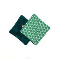 Lingettes démaquillantes lavables lot de 2 (vert)