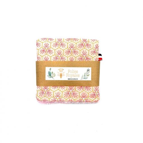 Lingettes démaquillantes lavables lot de 2 (rose)