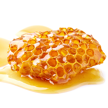 Image de cire d'abeille avec du miel 